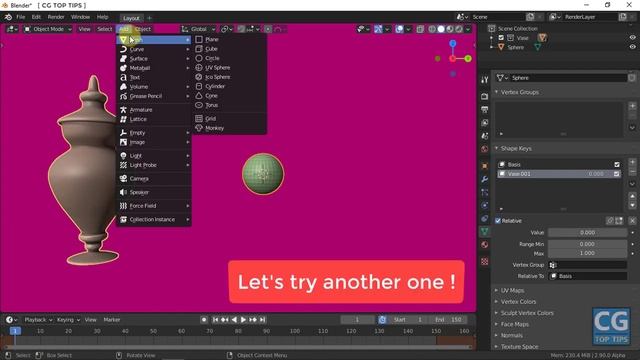Morph Animation in Blender