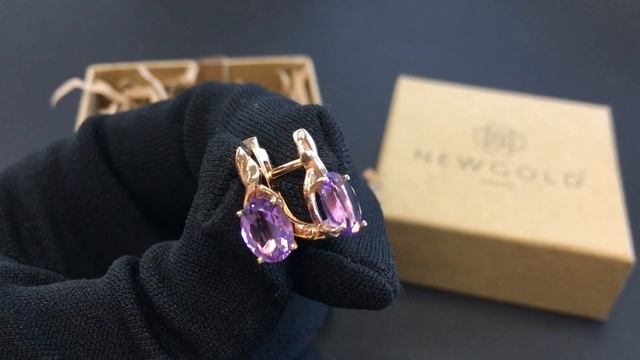 !Серьги 2431 из красного золота 585 пробы с аметистами смотреть онлайн