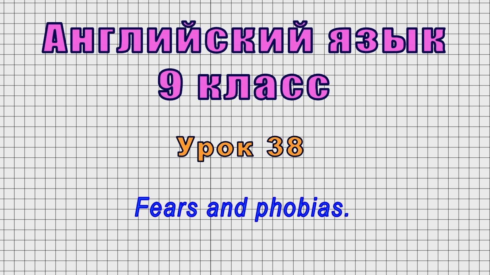 Английский язык 9 класс (Урок№38 - Fears and phobias.)