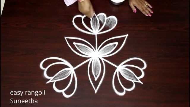 Episode 5....Basic Small #Rangoli & Kolam designs for Beginners by easy rangoli | Muggulu |ముగ్గులు смотреть онлайн