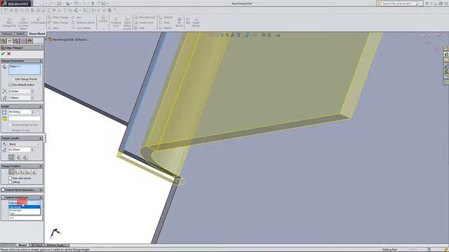 Solidworks Sheet Metal Tutorial for Absolute Beginners Lesson 2: Modeling Exercise, Edge Flanges