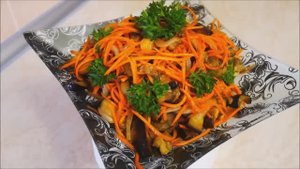 ЛЕТНИЙ легкий салат БЕЗ майонеза Вкусный САЛАТ баклажаны с морковью по корейски Салат рецепт