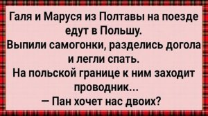 Как Галя и Маруся На Поезде в Польшу Ехали! Сборник Свежих Анекдотов! Юмор!