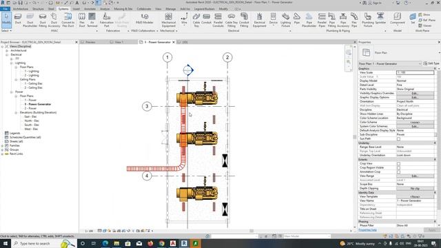 Revit Generator Room Electrical Layout