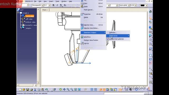 CATIA v5 | DASSAULT SYSTEMES | Walkthrough Part - 129 | ANGULAR DIMENSIONS