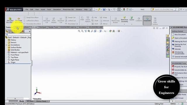 Learn Solidworks/ Solidworks tutorials for beginners-Introduction to interface & How to customize i