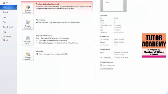 Ms Word for Beginners Part02  Urdu / Hindi MsWord tutorial Ms office Tutor Academy @AdvancedUser