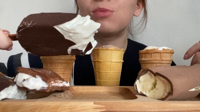 ICE CREAM ASMR Eating ASMR FOOD Mukbang (NO TALKING)