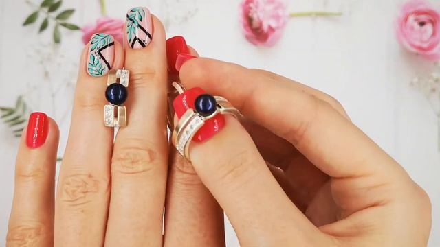 Позолотка Серебряный набор с золотом Ш327р кольцо + серьги 19х7 мм смотреть онлайн