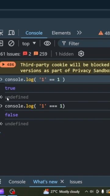 Understanding the Strict Equality Operator (===) in JavaScript: Avoid Common Pitfalls #javascript
