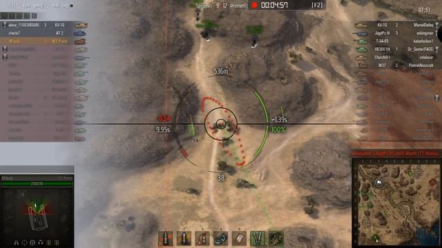 World Of Tanks M7 Priest 9 kills смотреть онлайн