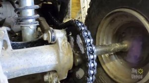 Chain fell off - Setting the chain tension on a Yamaha Grizzly 125 (or Breeze 125)