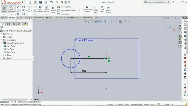 Revolve-SolidWorks 2016 basic tutorial for beginners