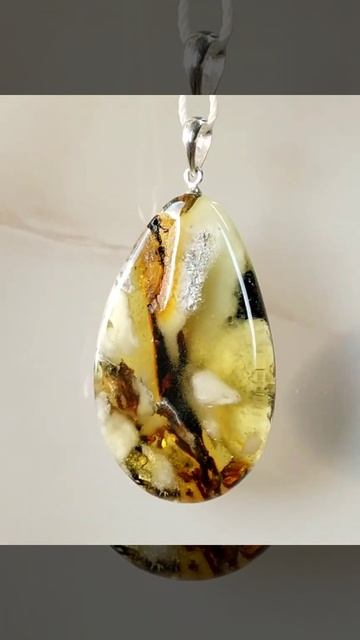 Янтарь Крупный Пейзажный Кулон Серебро @ambermax39 смотреть онлайн