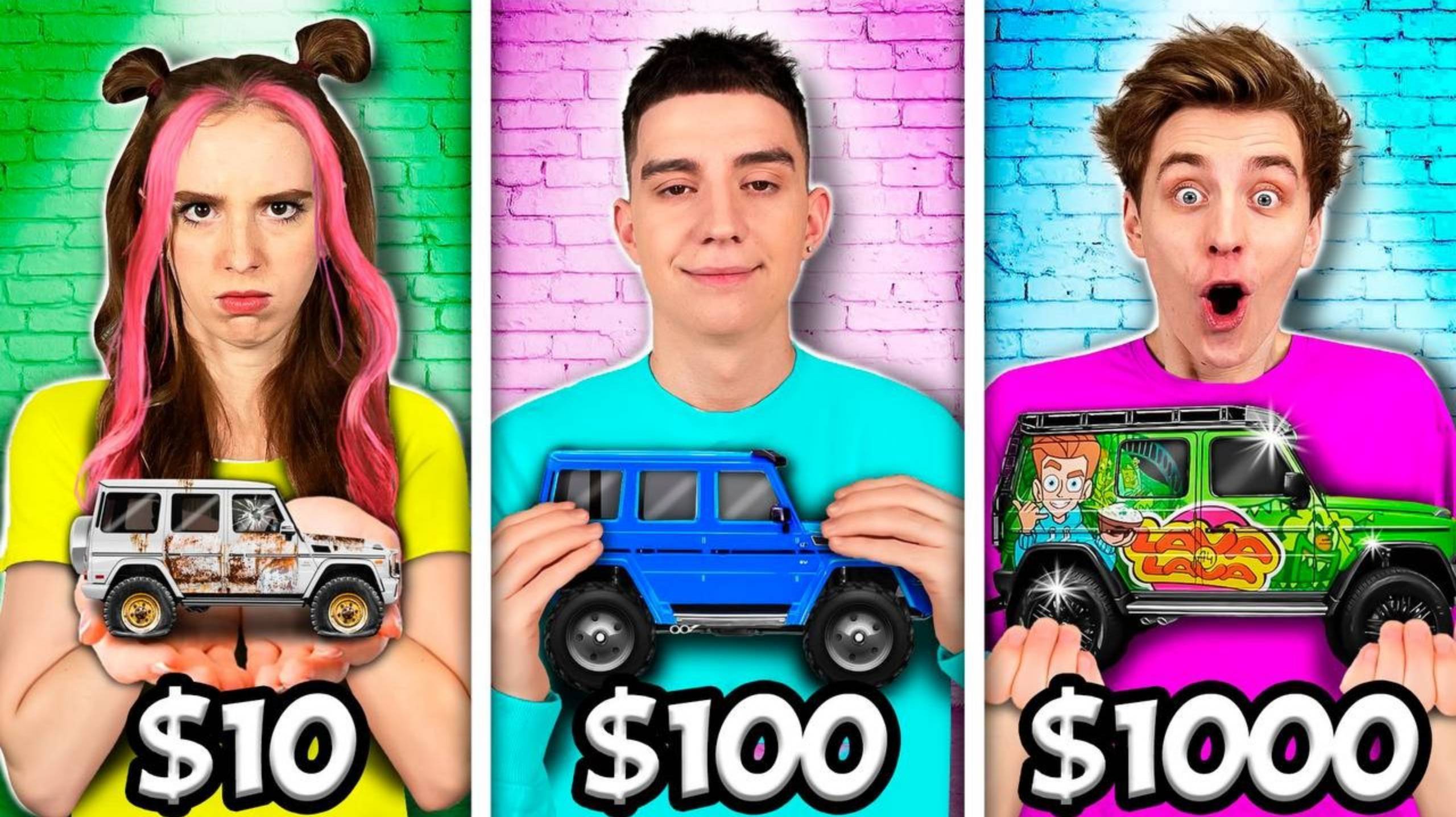 10 vs 50 vs 100 рублей челлендж