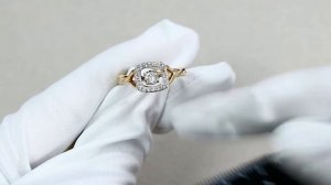 Золотое кольцо ЮК Бриант с танцующим бриллиантом RRI24366BRTD