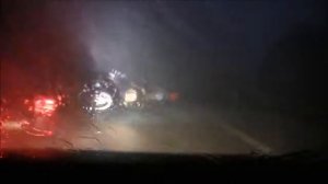 Сильный ливень на трассе М-7