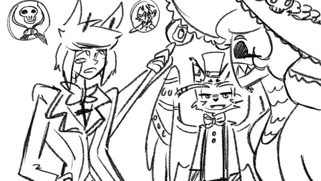 Radio Boy! YOURE NOT AFFILIATED WITH MEAlastor and Vox animatic ft. Rosie and HuskHazbin Hotel