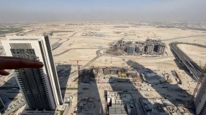 Dubai Creek Harbour. Вид в сторону Creek Tower, парка и канала. Недвижимость в с доходностью 30%