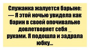 Служанка жалуется барыне - Смешные анекдоты