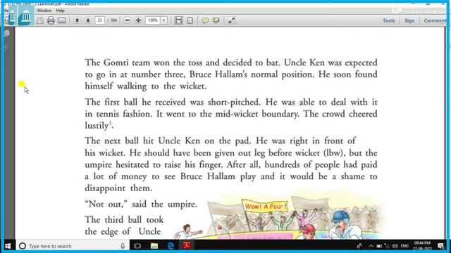 Grade - 5 : English : Chapter - 2 : Uncle Ken at the Wicket (Explanation) смотреть онлайн