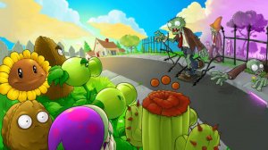 Вечеринка у бассейна. Plants vs Zombies