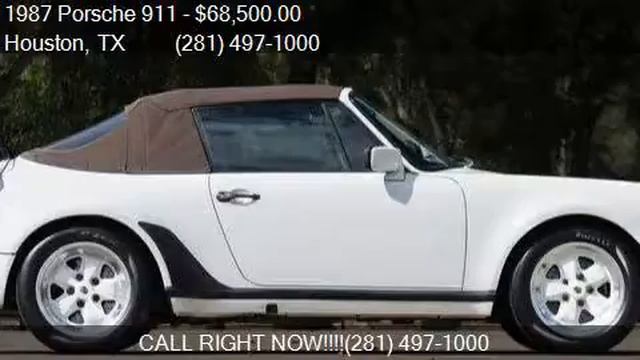 1987 Porsche 911 Carrera 2dr Convertible for sale in Houston смотреть онлайн