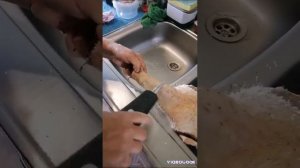 чистка утки от перьев , электрическим пинцетом
