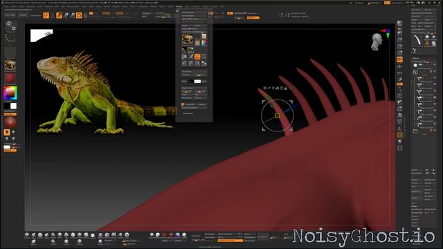 While I work #zbrush #3D #Iguana #lizard #ambientsounds