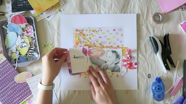 Scrapbooking Process- SHAKER LAYOUT Pretty Little Studio