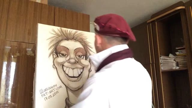 Шаржист Михаил Шабалин.Танцующий художник на свадьбе