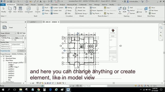 Tutorial Revit : Sheet / Layout composition - mengatur layout untuk print
