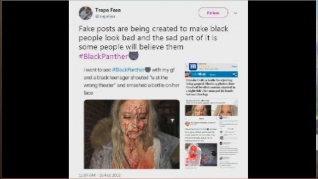 Race-Baiting Trolls Are Out Here Lying About Being Assaulted at 'Black Panther' Screenings смотреть онлайн