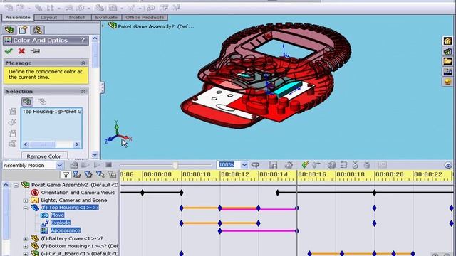 06 Motion Study 06 Color n Transparency SOLIDWORKS Tutorial смотреть онлайн