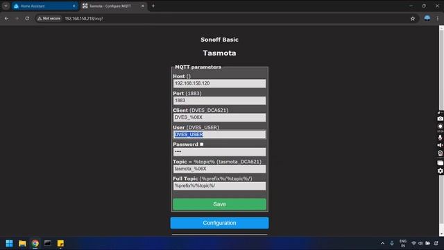 Configure MQTT on Tasmota and integrate with Homeassistant | IoT | Tasmota | MQTT | HA