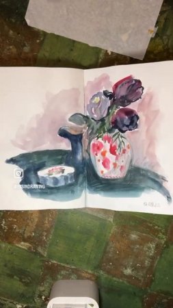 Мой дорогой летний друг… #artmaterials #falafel #sketchbook