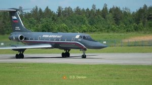 Tupolev Tu-134A-4 exclusive jet with long nose. Black Pearl of Navy.