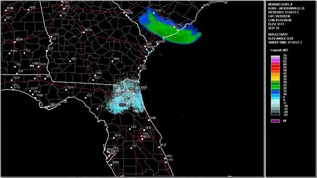 2022 Ian - Jacksonville, FL WSR-88D Radar Animation (HD 1280x720) смотреть онлайн