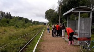 Прибытие поезда Бологое-Осташков, о.п. Черный Дор