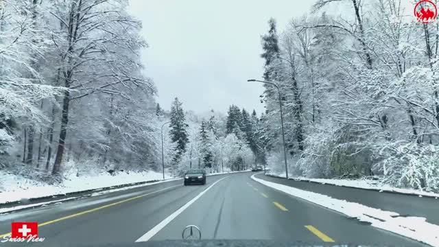 🇨🇭За рулем в зимней стране чудес Швейцарии. Автомобильное путешествие по Цюриху , показ апреля