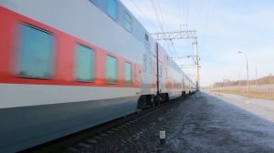 "Последний ЭП20, построенный без гофр!"Электровоз ЭП20-070 с двухэтажным поездом №104В Москва-Адлер