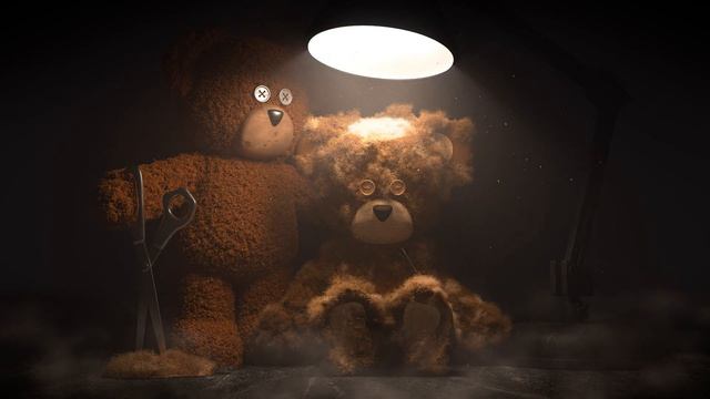 Blender: Teddy bear as Hannibal Lecter  3D art