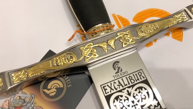 Меч Экскалибур медная отделка, King Arthur Excalibur Sword, Art Gladius Toledo 281