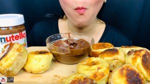 ASMR NUTELLA PANCAKE BOMB 누텔라 크레이프 롤 | LaniEats ASMR