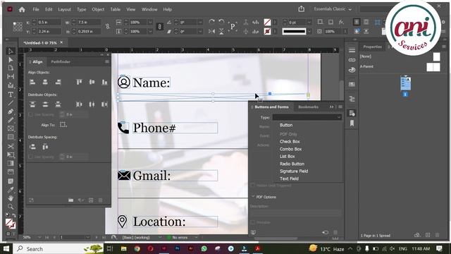 How to Create Digitally Fillable/Interactive Form/Lines in Adobe InDesign