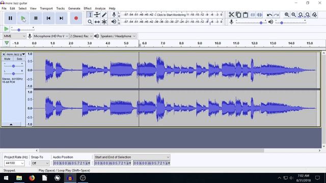 Audacity Lesson 6 - Increase and Decrease Volume