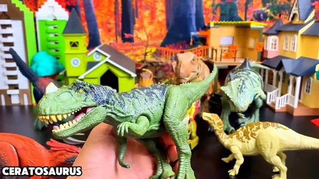 New Jurassic World Dinosaurs: T-REX, Iguanodon, Spinosaurus, Pentaceratops, Regaliceratops смотреть онлайн