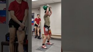 Дебют в упражнении Толчок, гири 24кг