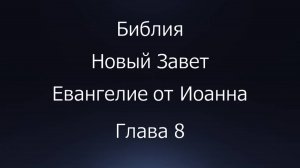 Библия. Новый Завет. Евангелие от Иоанна, глава 8.