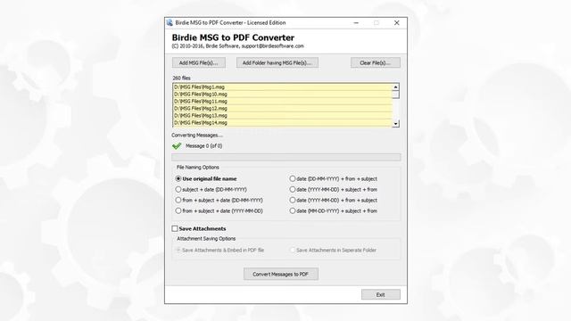 Birdie MSG to PDF Converter - Batch Convert Outlook MSG Files to PDF with Attachments смотреть онлайн